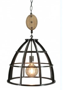 Hanglamp Lucca large burned steel