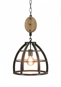 Hanglamp Lucca small burned steel