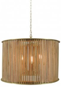 Hanglamp Nassau X-Large natural wood / brass